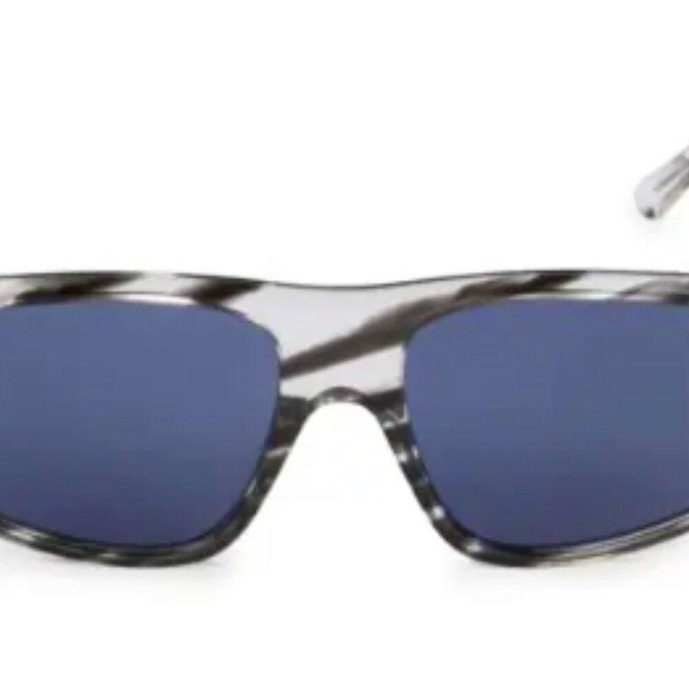 Balenciaga 60mmRectangle Sunglasses zebra with blue lense - Picture 3 of 12